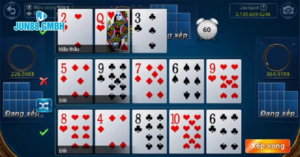 Chiến Lược Xếp Bài Hiệu Quả Trong Mậu Binh Tại Jun88