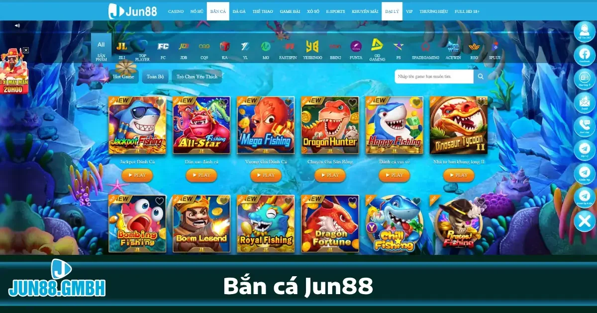 Vì sao nên chơi Bắn cá Jun88?