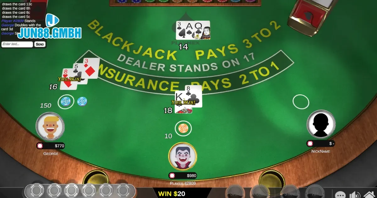 Chiến Thuật Tăng Tỷ Lệ Thắng Với Bài Blackjack Jun88