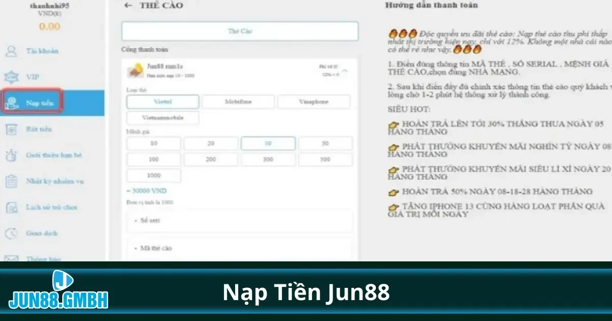 Xử lý các vấn đề thường gặp khi nạp tiền tại Jun88